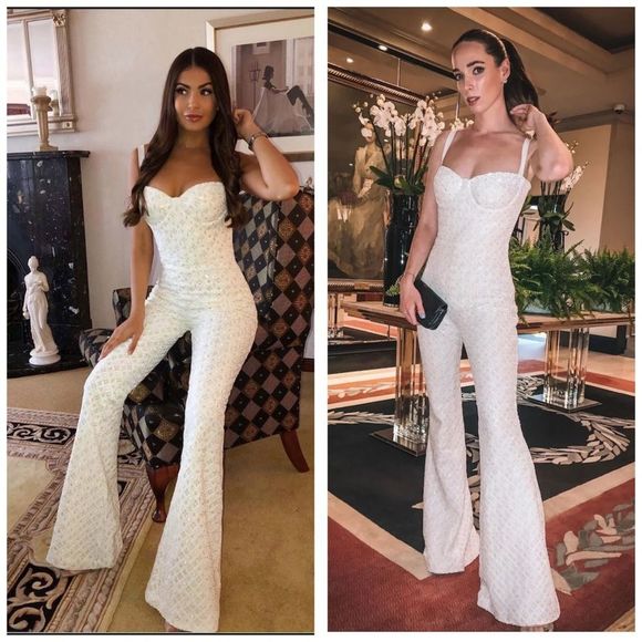 NADINE MERABI Pants - Nadine Merabi Hailey sequin jumpsuit size large, NWT